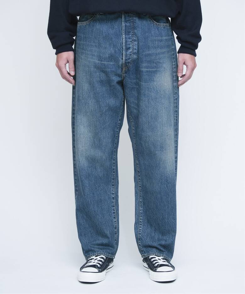 A.PRESSE Washed Denim Wide Pants
