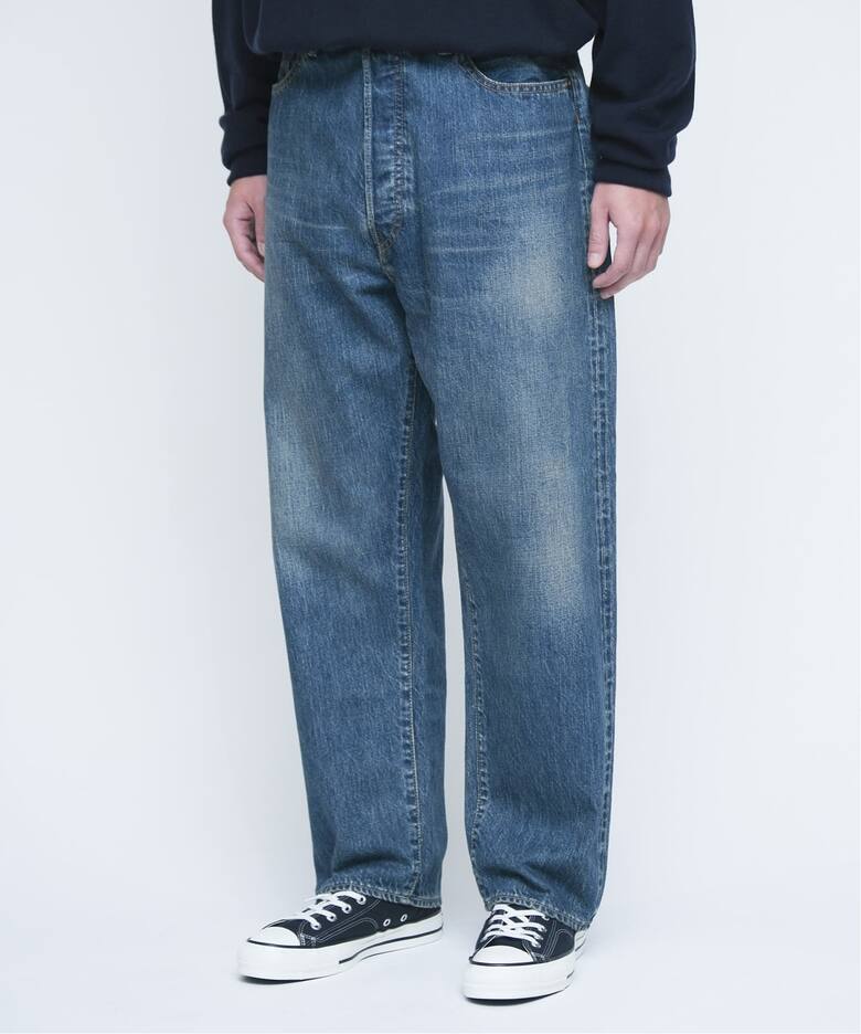 A.PRESSE Washed Denim Wide Pants