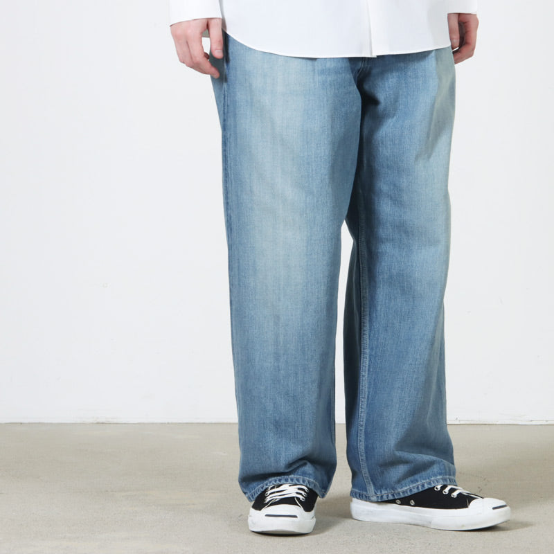 Graphpaper Selvage Denim Two Tuck Pants -LIGHT FADE-