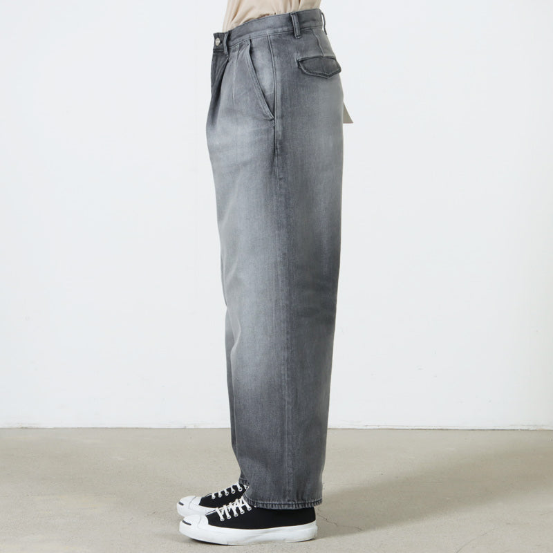 Graphpaper Selvage Denim Two Tuck Pants -LIGHT FADE-