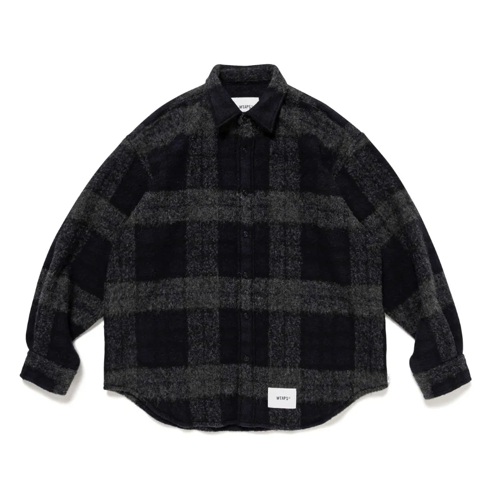 WTAPS TXT 02 / LS / WONY. TWEED. TEXTILE / BLACK