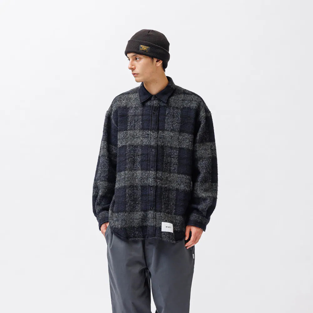 WTAPS TXT 02 / LS / WONY. TWEED. TEXTILE / BLACK