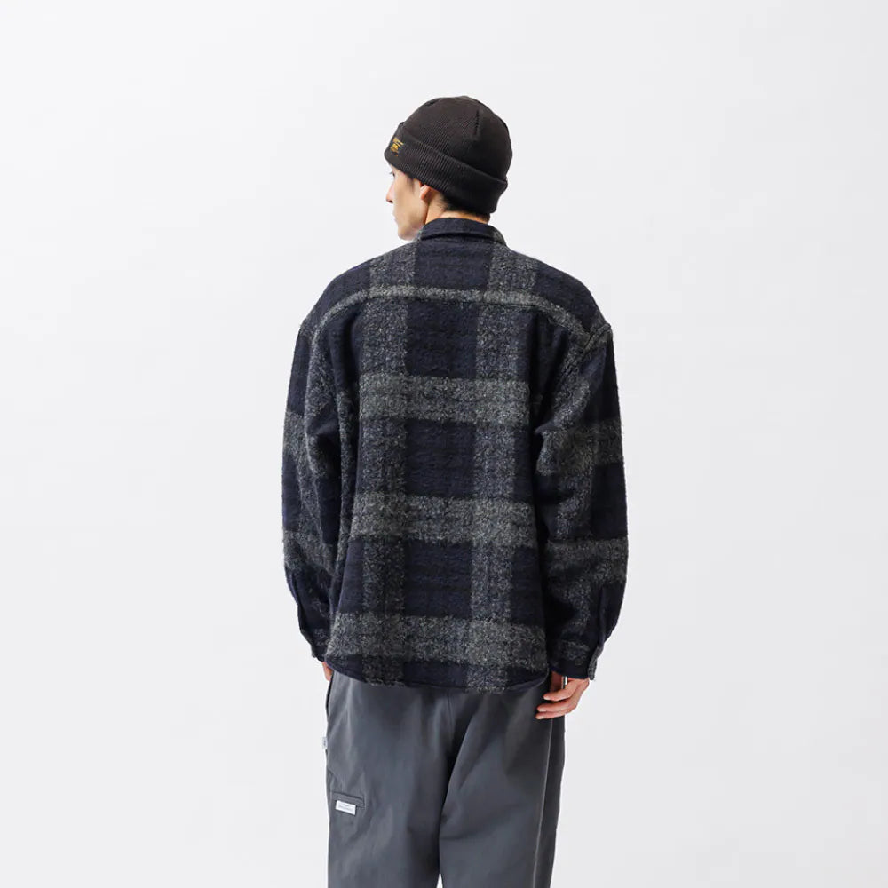 WTAPS TXT 02 / LS / WONY. TWEED. TEXTILE / BLACK