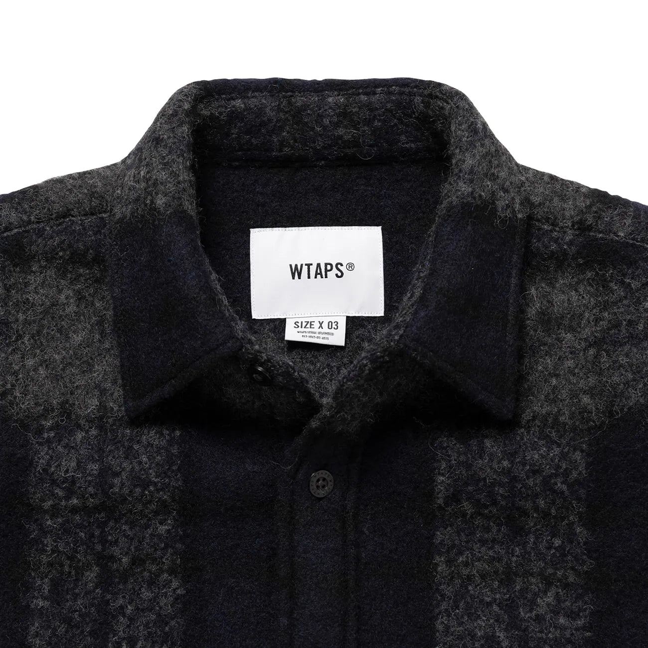 WTAPS TXT 02 / LS / WONY. TWEED. TEXTILE / BLACK