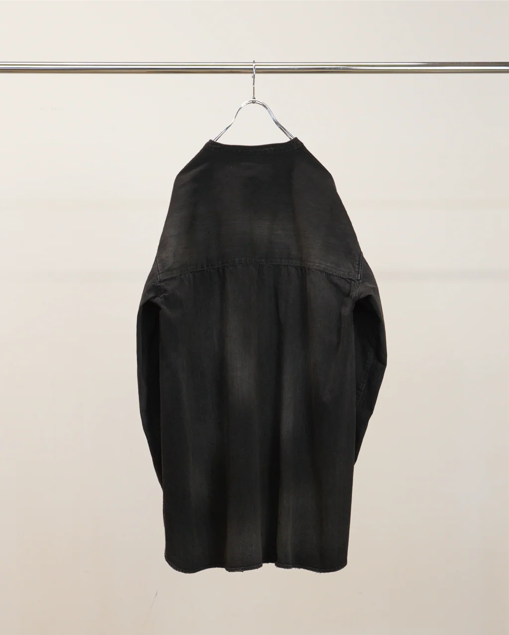 ANCELLM DENIM BAND COLLAR SHIRT