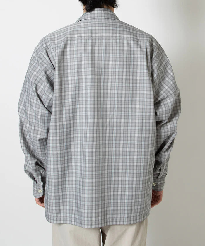 DAIWA PIER39 TECH SPORTS OPEN COLLAR SHIRT L/S GREN PLAID