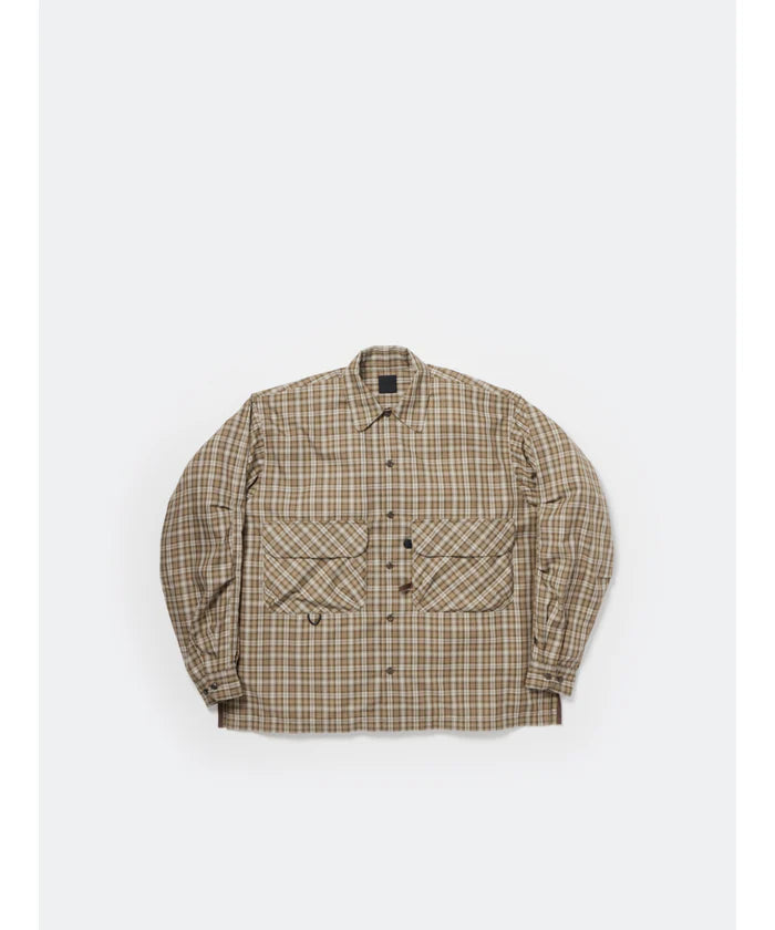 DAIWA PIER39 TECH SPORTS OPEN COLLAR SHIRT L/S GREN PLAID