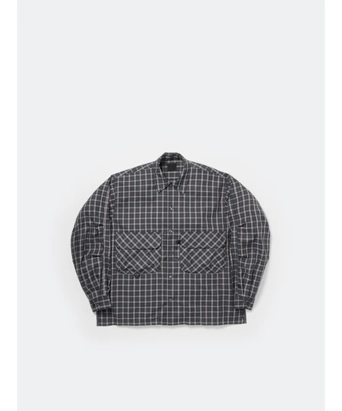 DAIWA PIER39 TECH SPORTS OPEN COLLAR SHIRT L/S GREN PLAID