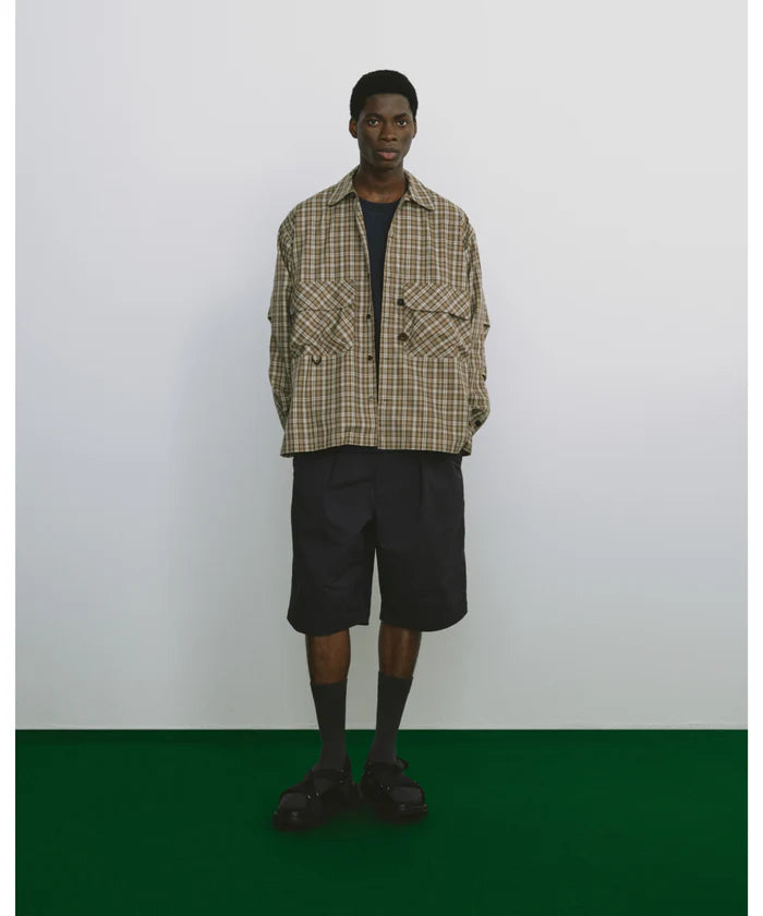 DAIWA PIER39 TECH SPORTS OPEN COLLAR SHIRT L/S GREN PLAID