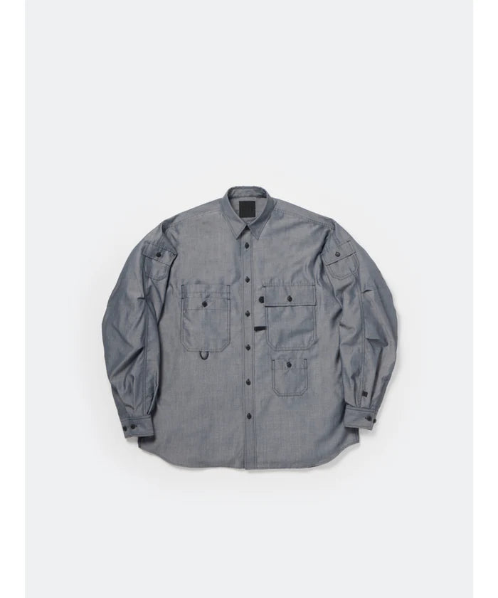 DAIWA PIER39 TECH MULTI POCKET CHAMBRAY SHIRT L/S