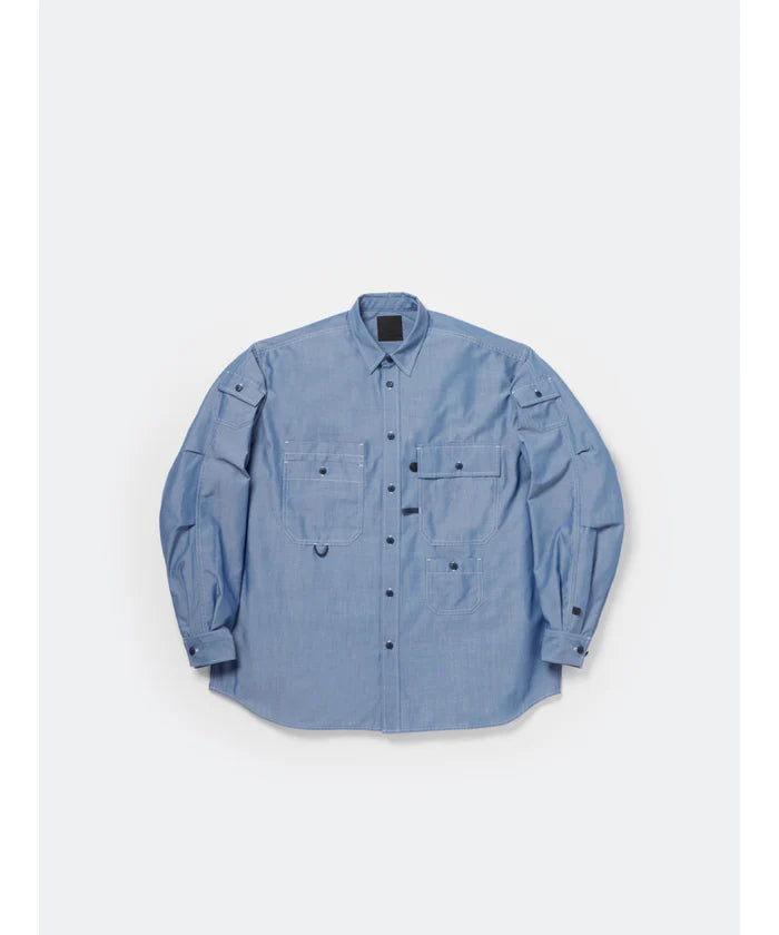 DAIWA PIER39 TECH MULTI POCKET CHAMBRAY SHIRT L/S