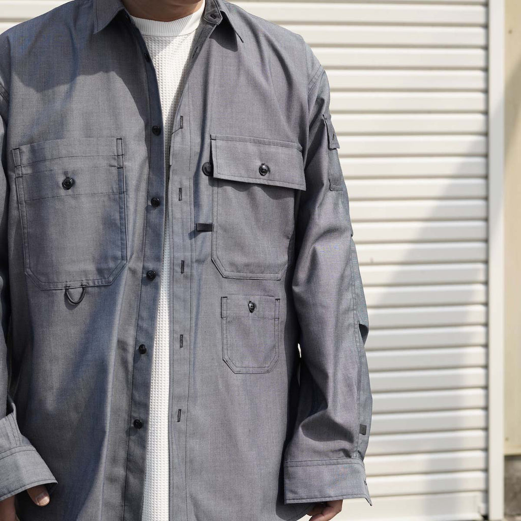DAIWA PIER39 TECH MULTI POCKET CHAMBRAY SHIRT L/S