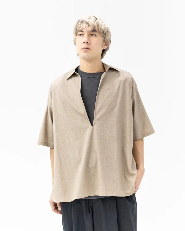 Graphpaper Fine Heather Wool S/S Shirt