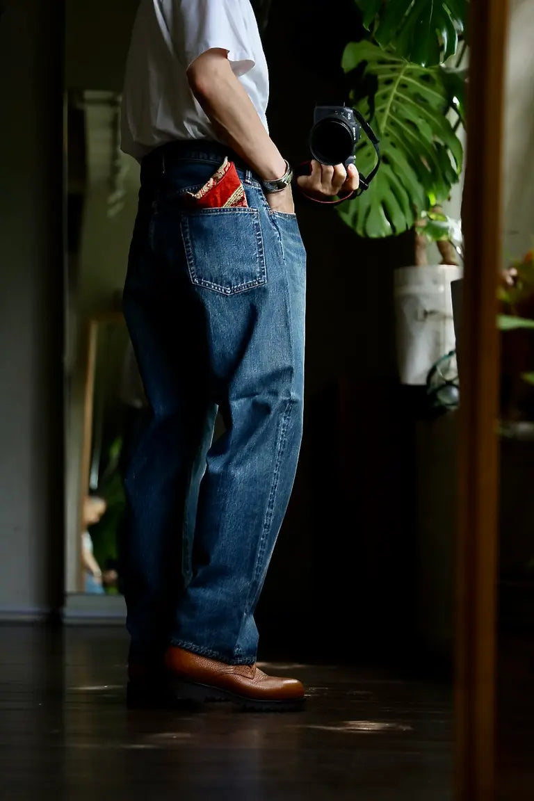 A.PRESSE Washed Denim Wide Pants