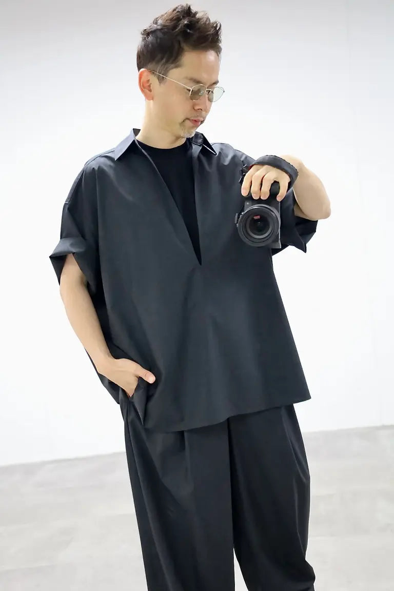 Graphpaper Fine Heather Wool S/S Shirt